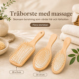 Skonsam hårborste i trä