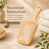 Skonsam hårborste i trä