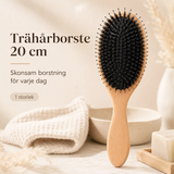 Trä Hårborste med Vildsvinsborst