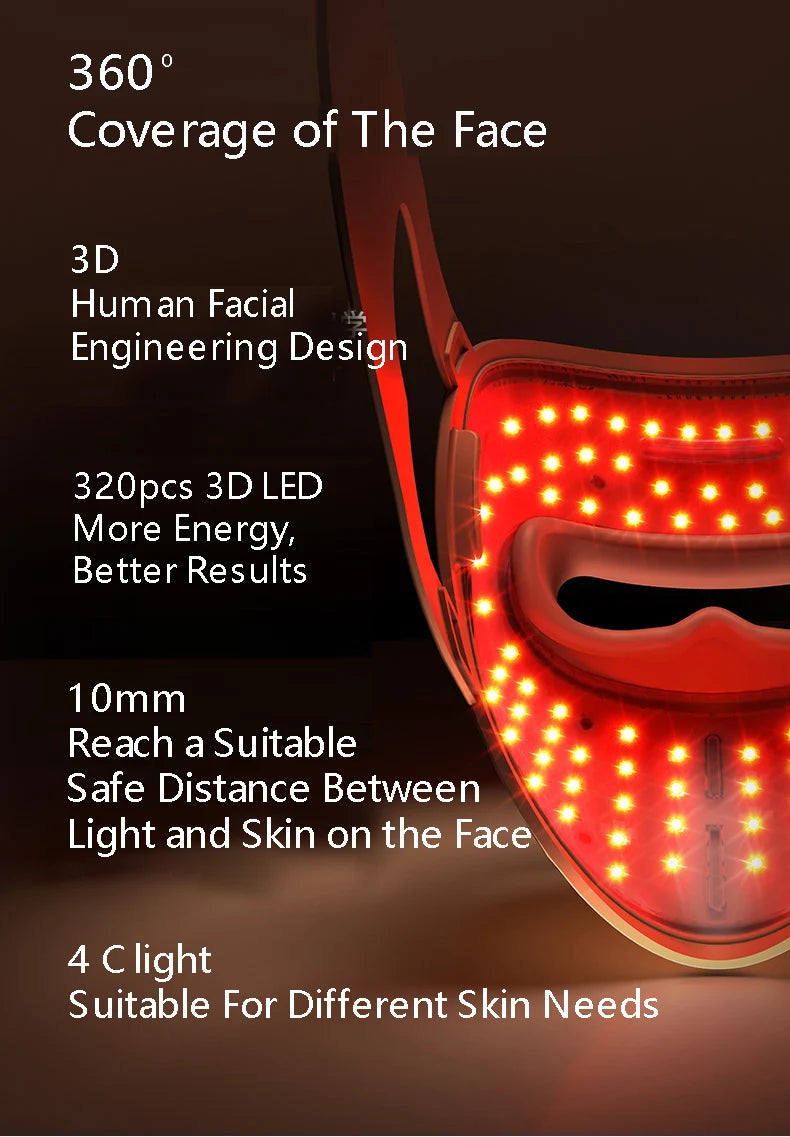 3D LED Light Therapy Face Mask
