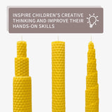 Handgjorda Taperljus i Bivax – 10-pack Naturliga Ljus