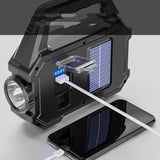 Ficklampa LED Solcells- & USB-uppladdningsbar
